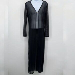 vintage rampage sheer black cardigan